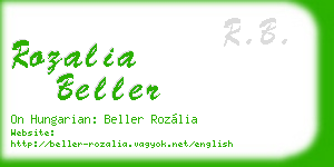 rozalia beller business card